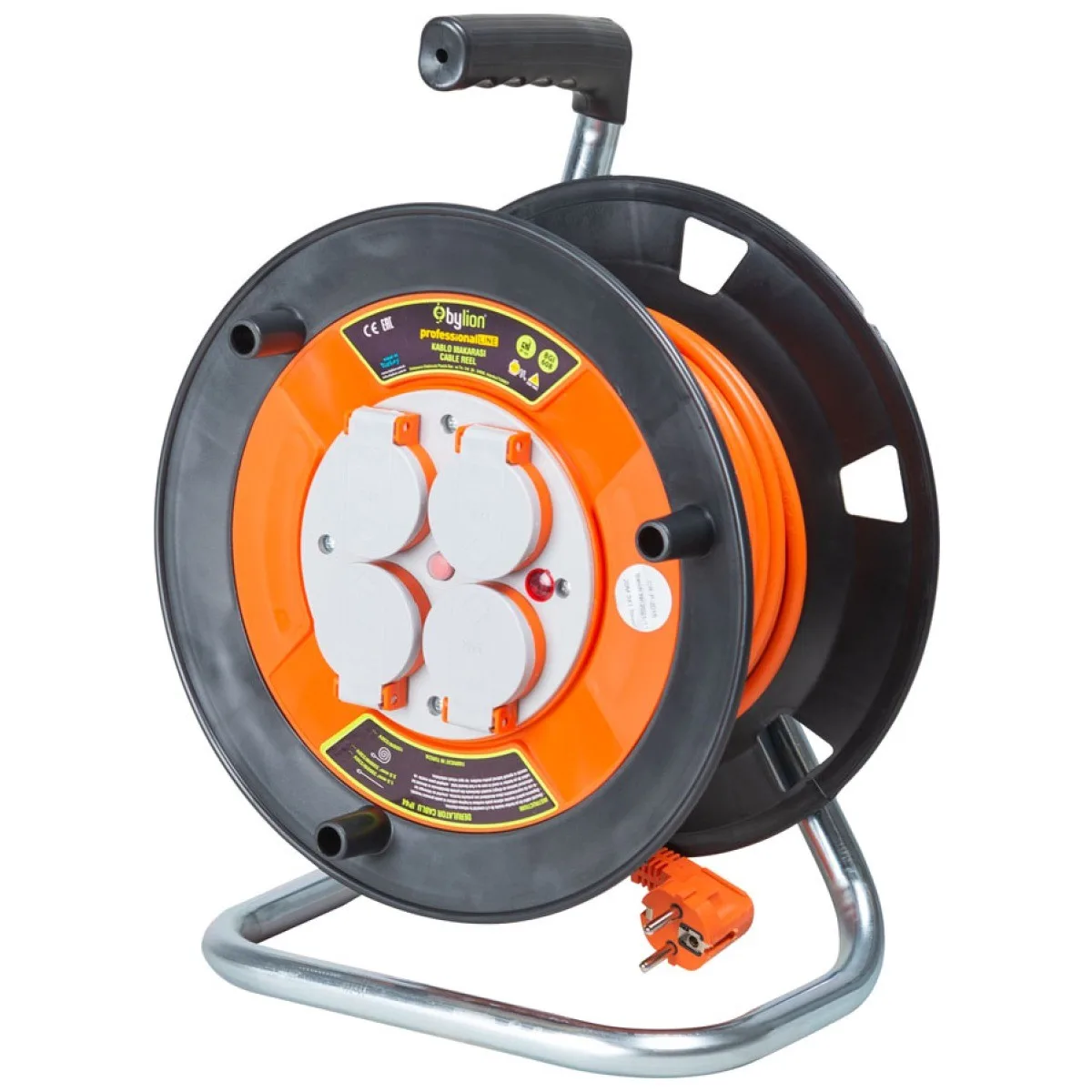 Derulator 4 prize 40m, cablu 3x2.5 IP44 16A, Emfanorm