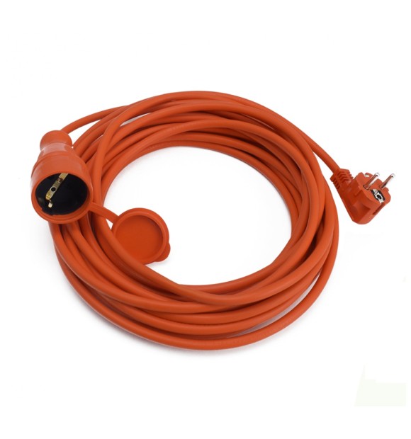 Prelungitor cu fisa si priza 10m, 16A, IP44, orange Emfanorm
