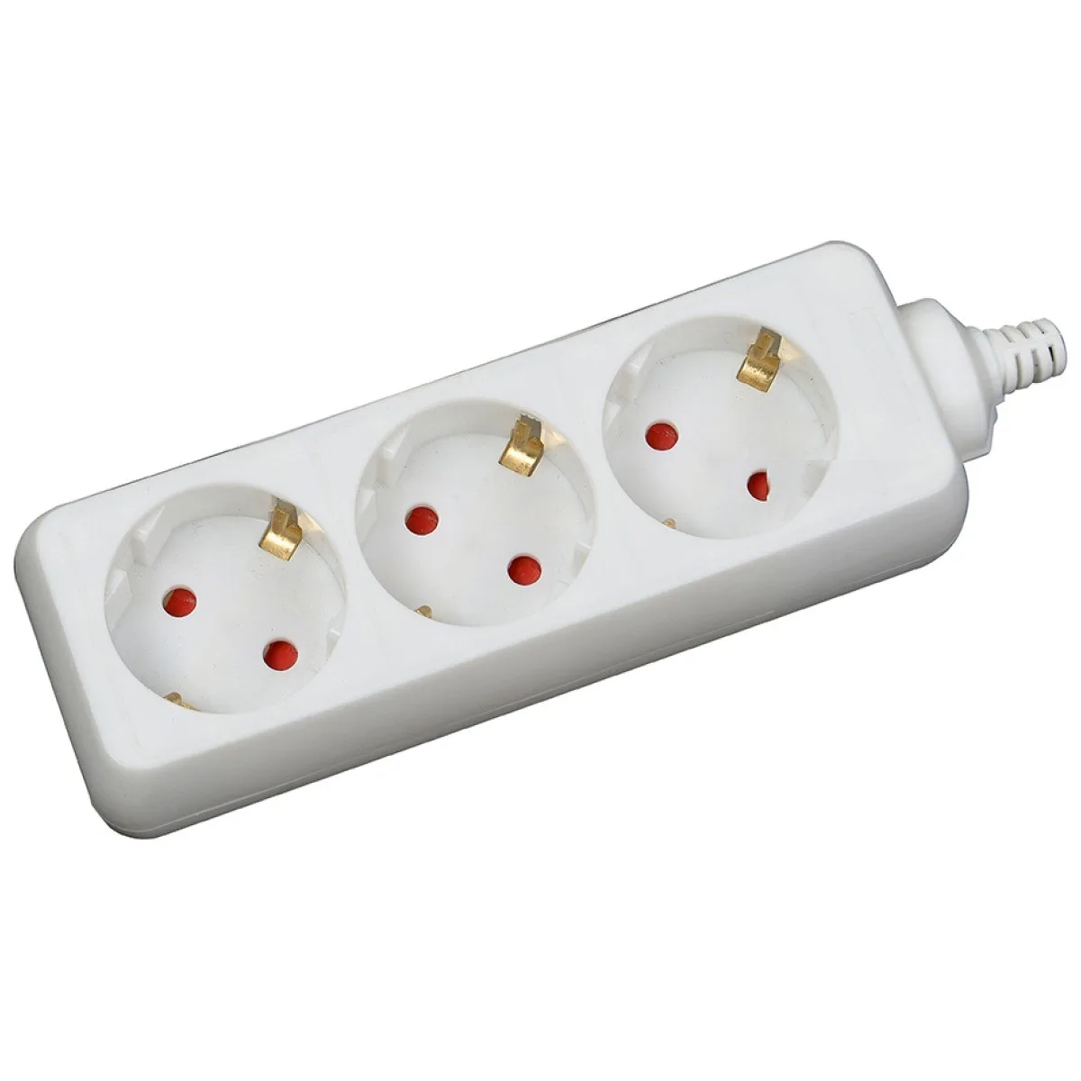 Prelungitor Inlet 3 prize, cablu 1.5m, 10A 2300W, alb