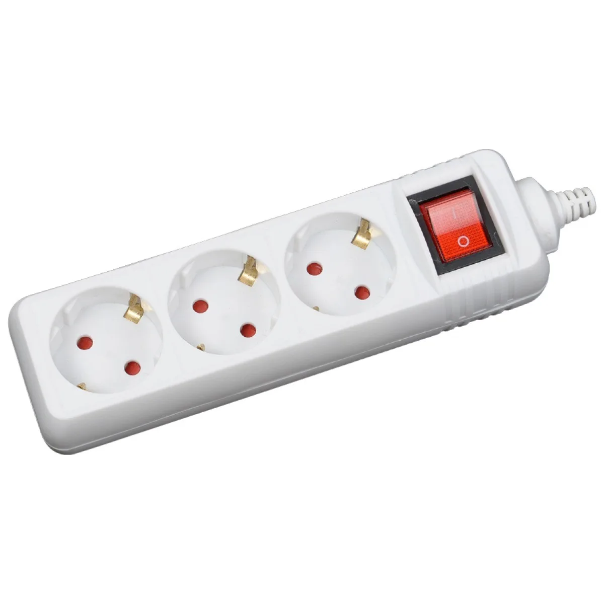 Prelungitor 1.5m 3 Prize cu Intrerupator, Alb, Inlet