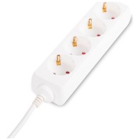 Prelungitor 1.5m 4 prize cu impamantare si protectie copii, alb, Inlet - ambalaj