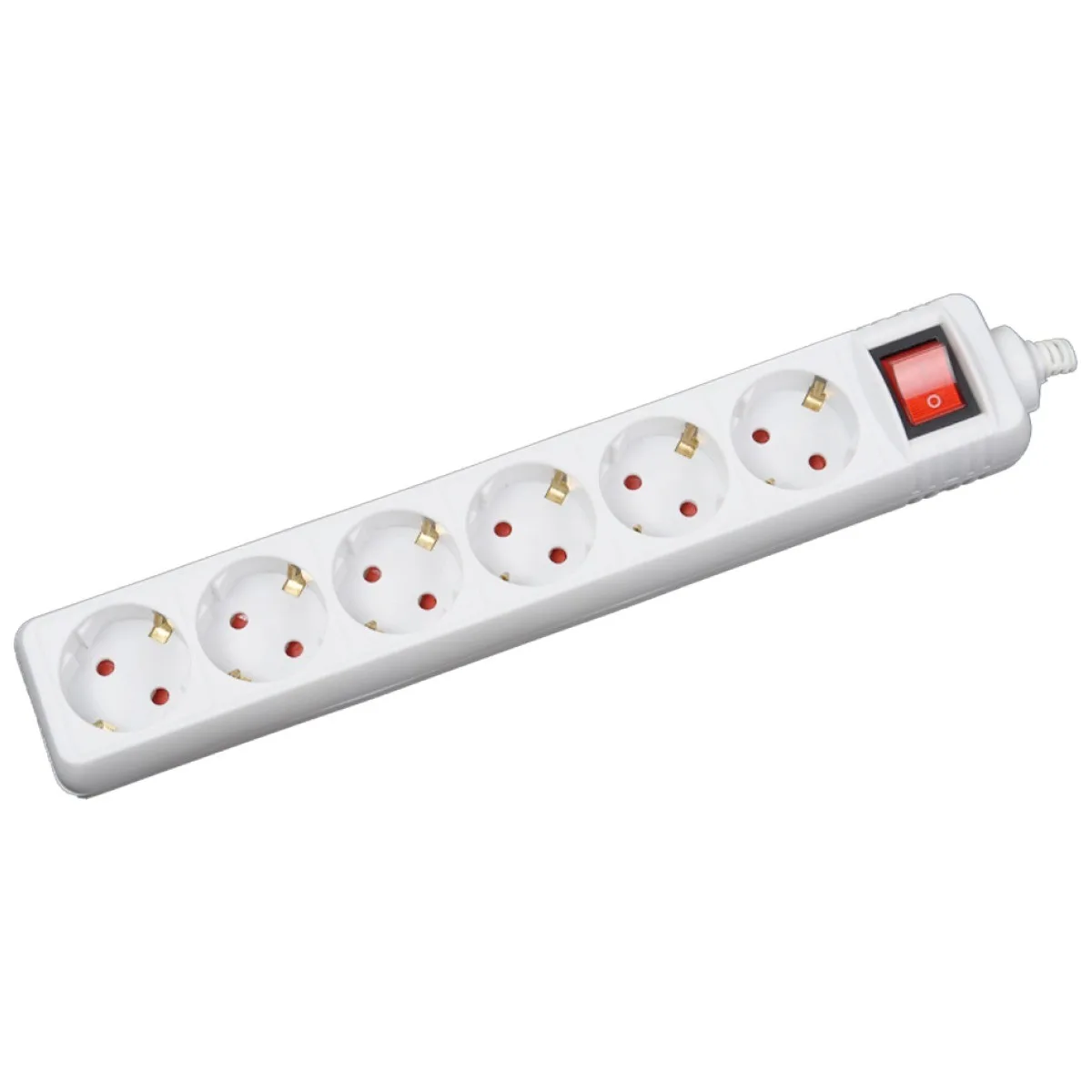 Prelungitor 1.5m 6 prize cu intrerupator si protectie copii, alb, Inlet
