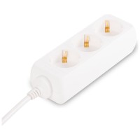 Prelungitor Inlet 3 prize 10A 2300W, cablu 3m, alb, IP20 - detaliu