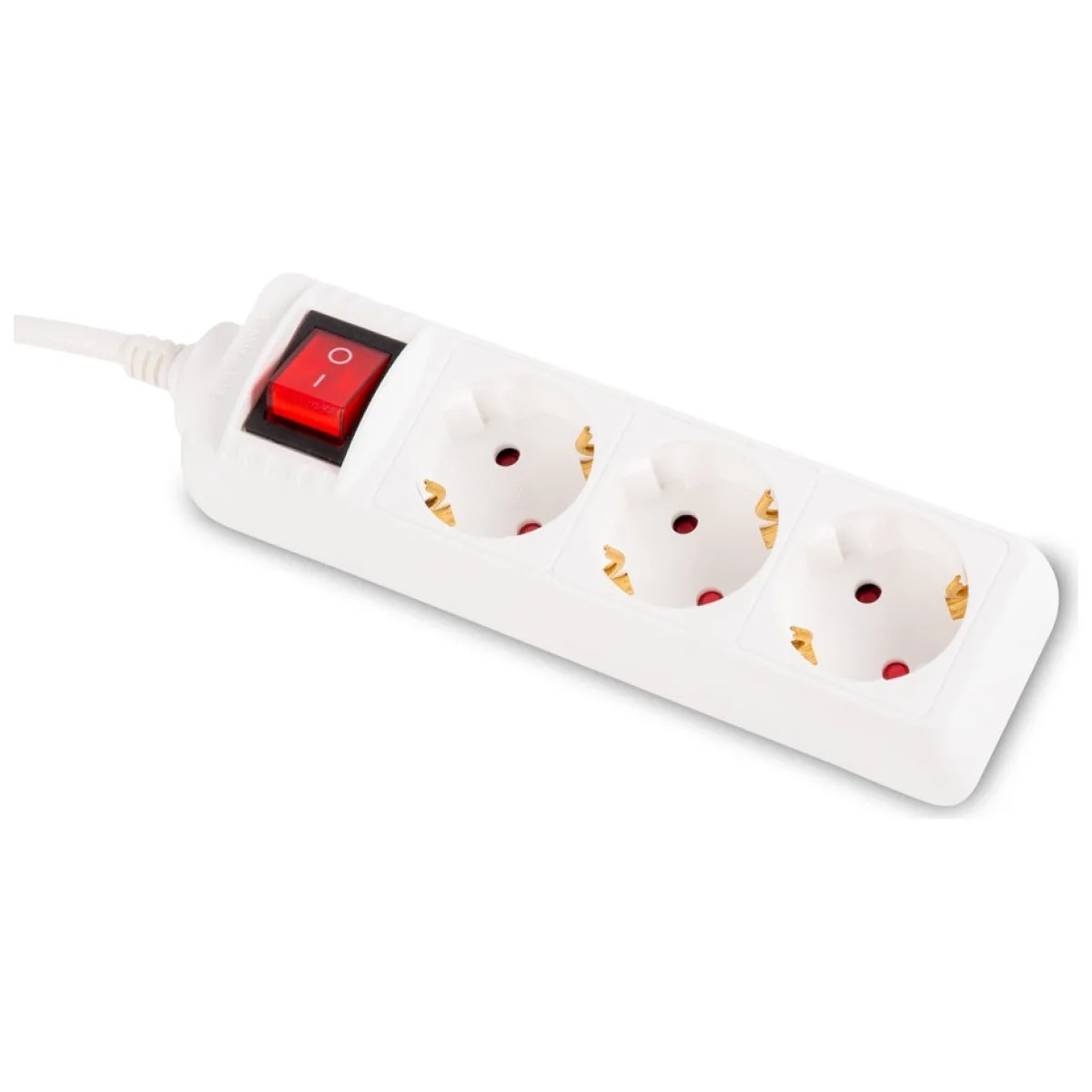 Prelungitor 3m 3 prize cu intrerupator si protectie copii, alb, Inlet