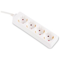 Prelungitor 4 prize 3m, 10A 2300W, alb cu protectie copii, Inlet