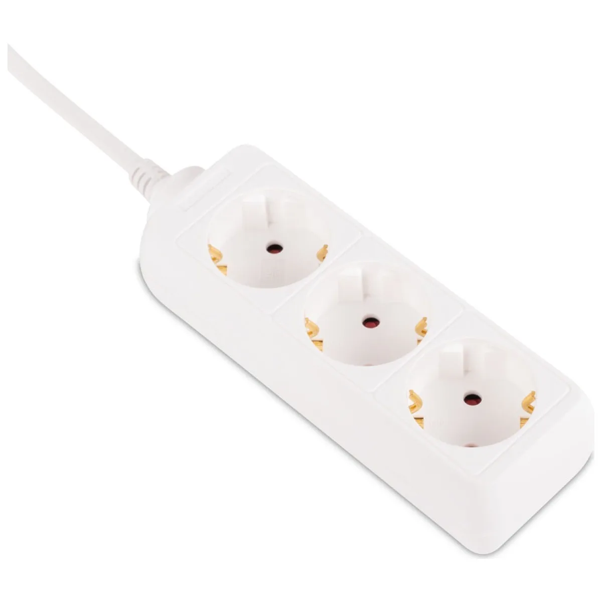 Prelungitor 5m 3 Prize cu Impamantare si Protectie Copii, Alb, Inlet