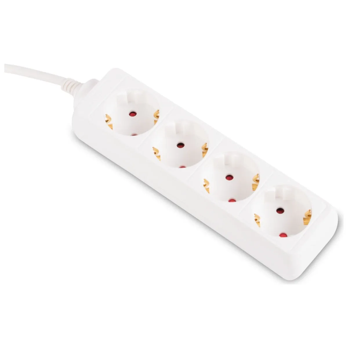 Prelungitor 5m 4 Prize cu Protectie Copii, Alb, Inlet