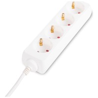 Prelungitor 5m 4 Prize cu Protectie Copii, Alb, Inlet - detaliu