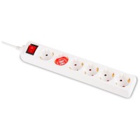 Prelungitor 5m 6 prize cu intrerupator, alb, Inlet - imagine 5