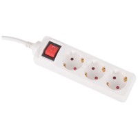 Prelungitor 1.5m 3 prize cu intrerupator si protectie copii, Homelight - vedere laterala