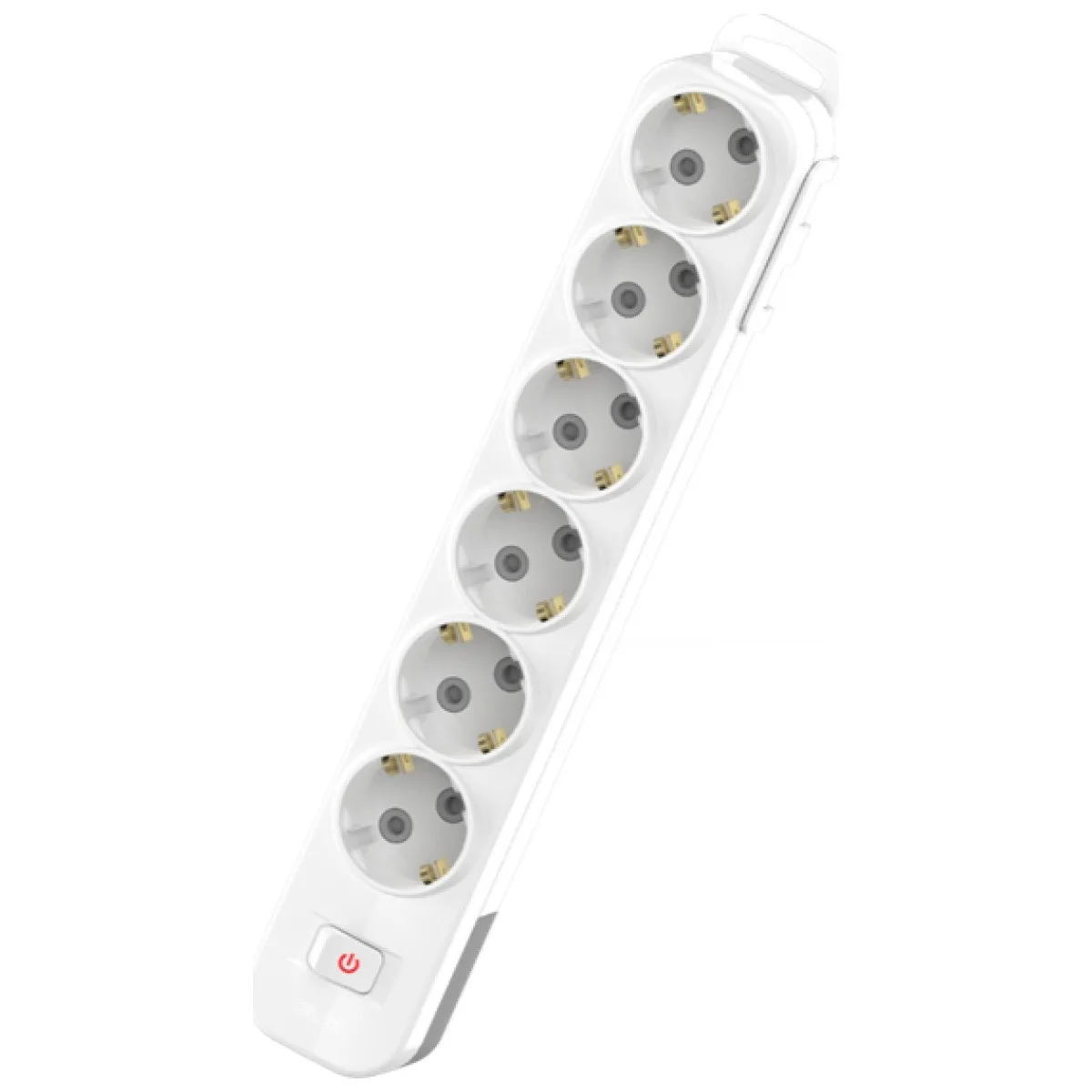 Myra grup 6 prize cu intrerupator si CP, 16A 3500W, alb Elbi