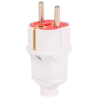 Stecher Schuko Elbi 16A 2P+E 230V, alb, cu contact de protectie