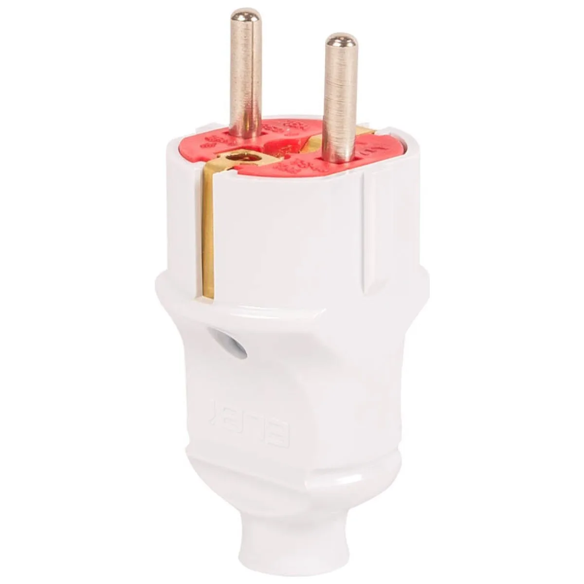 Stecher Schuko Elbi 16A 2P+E 230V, alb, cu contact de protectie