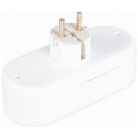 Triplu Stecher Ceramic cu CP 16A 2P+E, 3 Iesiri, Alb - Ipee - detaliu