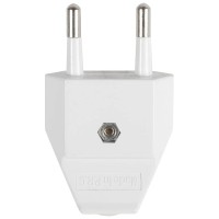 Stecher Plat fara CP Alb 10A 2P 230V Novelite - vedere laterala