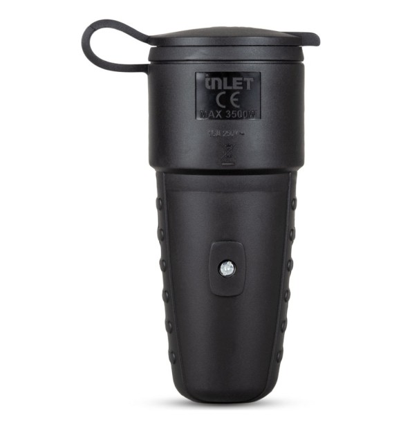 Cupla cauciucata Schuko 2P+E 16A IP44 230V, neagra - Inlet
