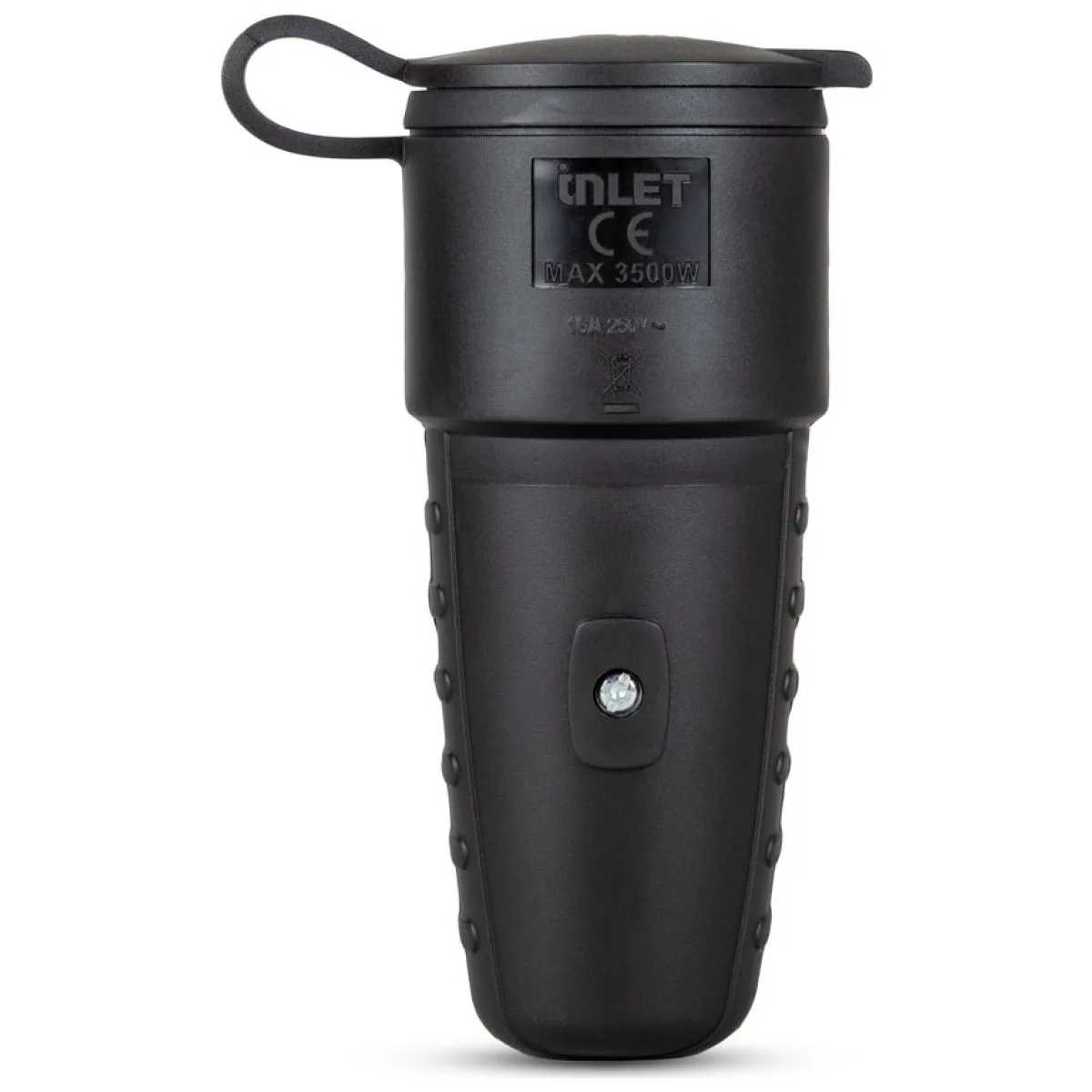 Cupla cauciucata Schuko 2P+E 16A IP44 230V, neagra - Inlet