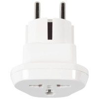 Adaptor Calatorie 16A 2P+E 2500W Schuko, Inlet - Alb - detaliu