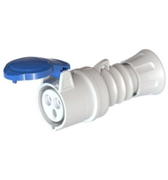 Cupla mobila industriala 2P+E 16A 230V IP44 albastra, Gewiss GW62004H