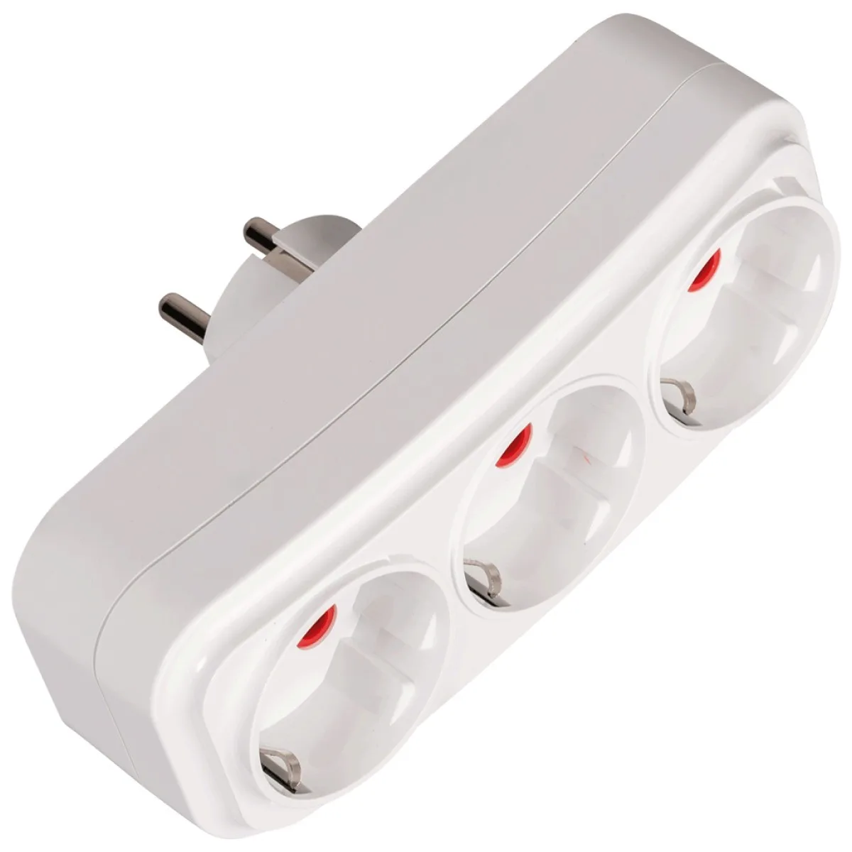 Triplu Stecher Liniar Schuko 16A 3 Prize, Alb ABS - Inlet