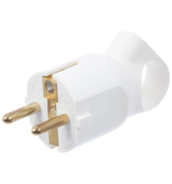 Stecher Schuko 16A 250V cu inel extragere, alb - Legrand 050330