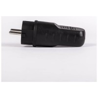 Cupla cauciuc Schuko 2P+E 16A 250V IP44 negru - Scame 110.3160 - ambalaj