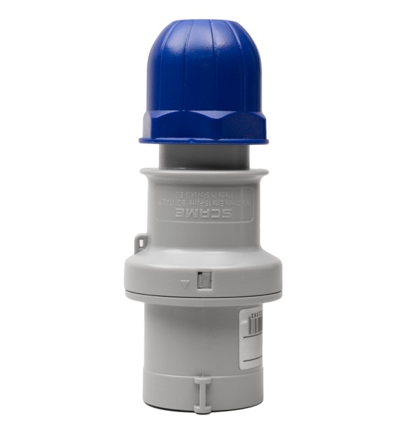 Fisa industriala mobila 2P+E 16A 250V IP44 albastra Scame