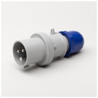 Fisa industriala mobila 2P+E 16A 250V IP44 albastra Scame - detaliu