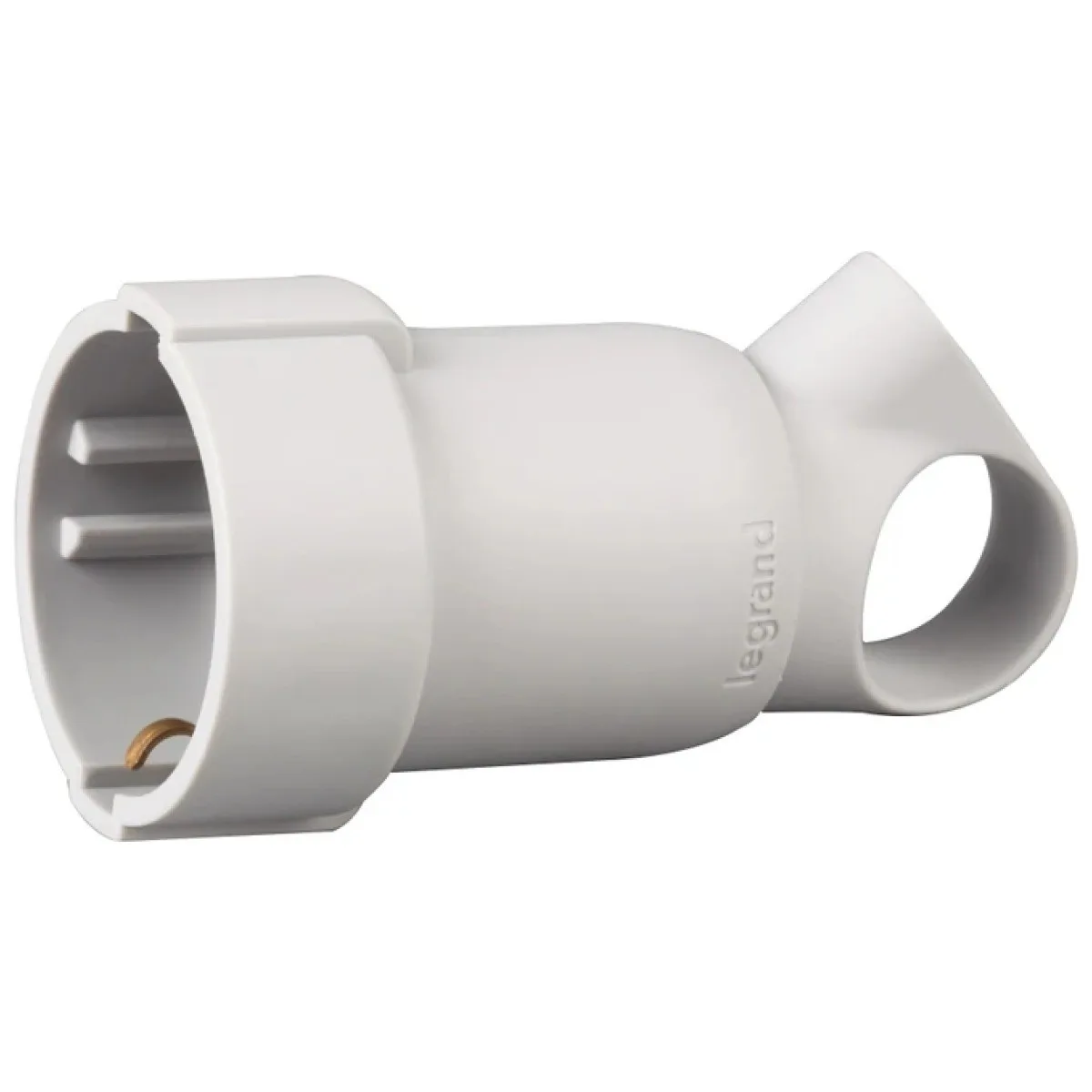 Cupla Schuko alba 2P+E 16A 230V cu inel extractie - Legrand 050331