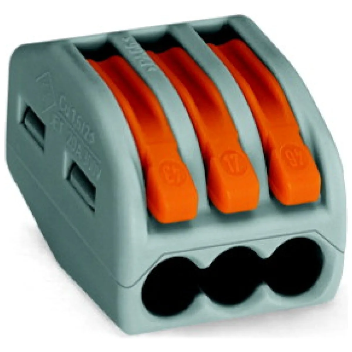 Clema Legatura Wago 3 Poli 0.08-2.5mm2, 32A, cu Parghii