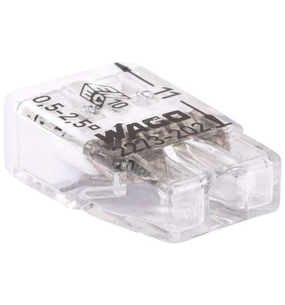 Clema Doza Compacta WAGO 2P 0.5-2.5mmp Conductor Rigid/Semirigid