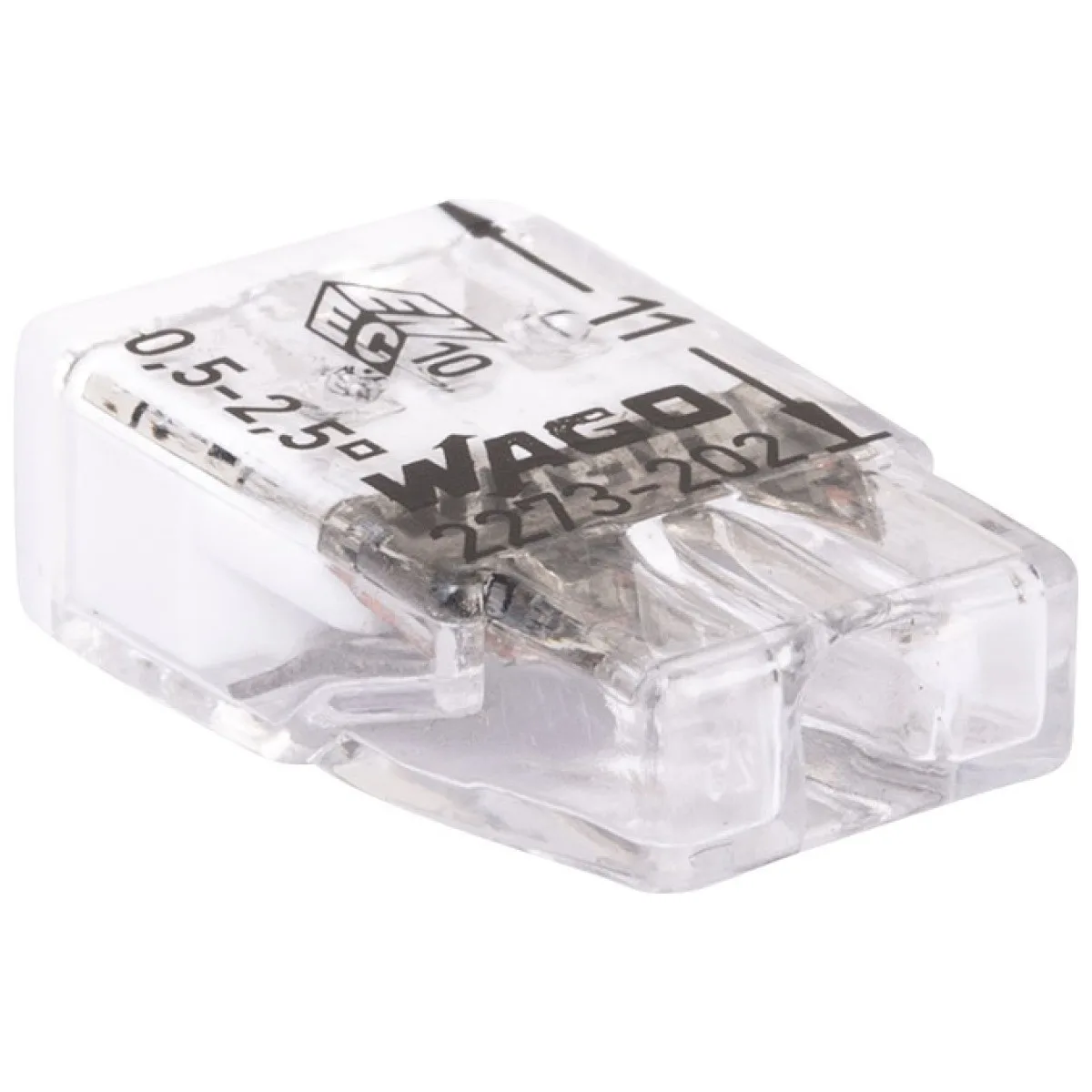 Clema Doza Compacta WAGO 2P 0.5-2.5mmp Conductor Rigid/Semirigid