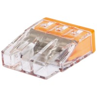 Clema Doza Compacta Wago 3P 0.5-2.5mm Conductor Rigid 24A - vedere laterala