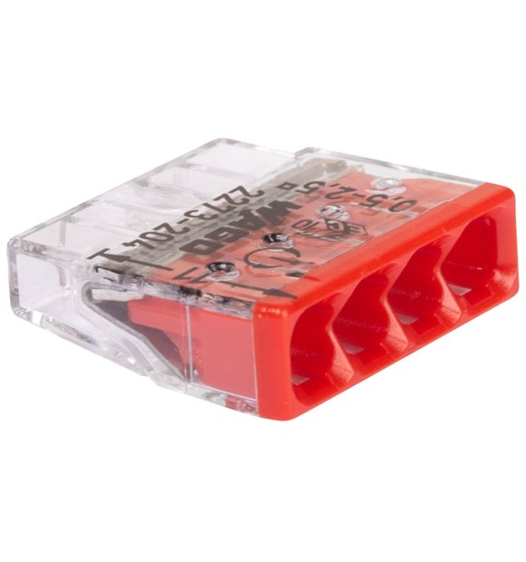 Clema Doza Compacta WAGO 4P Push-in Conductor Rigid 0.5-2.5mm2
