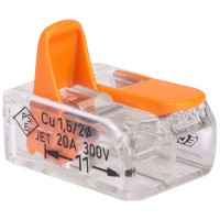 Clema Legatura WAGO Transparenta 2 Poli 0.2-4mm2, 32A - detaliu