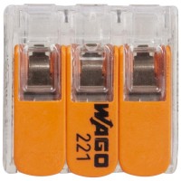 Clema Legatura WAGO 3 Poli 0.2-4mm2 Transparenta 32A cu Parghii - detaliu