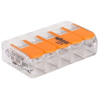 Clema Legatura Transparenta Wago 5 Poli, 0.2-4mm2, 32A