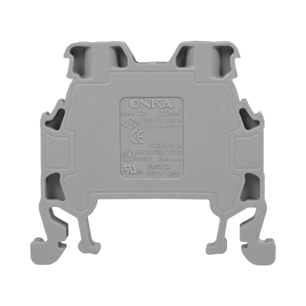 Clema Sir MRK 2.5mm Gri pe Sina Omega DIN, 24A 750V Onka