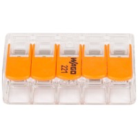 Clema legatura WAGO 5 poli FY/MYF 6mm cu parghii, 41A 450V - vedere laterala