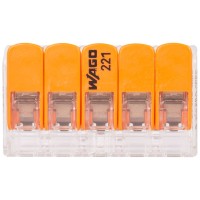 Clema legatura WAGO 5 poli FY/MYF 6mm cu parghii, 41A 450V - detaliu
