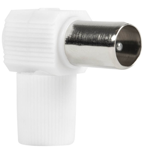 Mufa TV Tata 9.5mm Cot 90 grade, coaxiala, Novelite