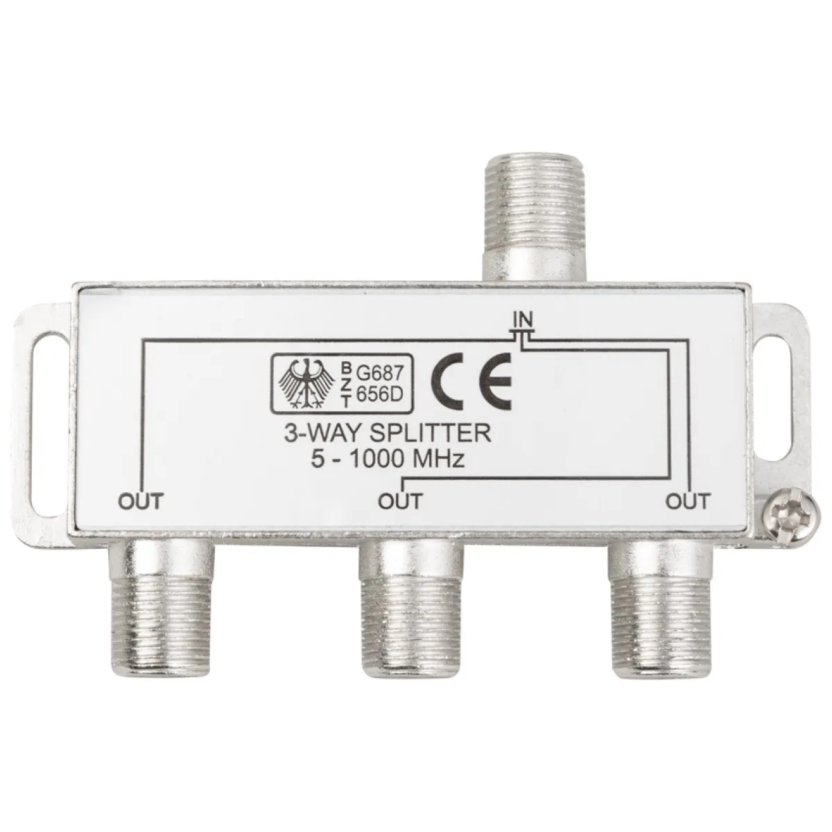Spliter CATV 3 cai 5-1000 MHz, conectori F, Novelite