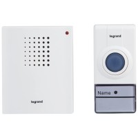 Kit sonerie fara fir Legrand, buton IP44 / sonerie IP20, Alb 094250