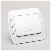 Intrerupator simplu 10A alb cu indicator LED, gama Zirve - ambalaj
