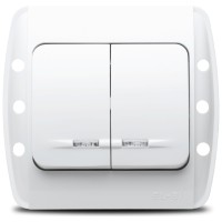Comutator 10A cu LED alb, gama Zirve - Elbi
