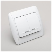 Comutator 10A cu LED alb, gama Zirve - Elbi - detaliu
