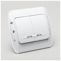 Comutator 10A cu LED alb, gama Zirve - Elbi - ambalaj