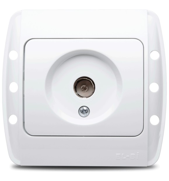 Priza TV alb, semnal coaxial, gama Zirve - Elbi