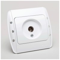 Priza TV alb, semnal coaxial, gama Zirve - Elbi - ambalaj