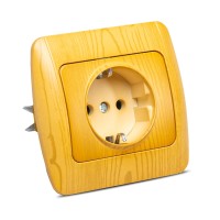 Priza Schuko 16A fag Zirve, cu contact de protectie - vedere laterala